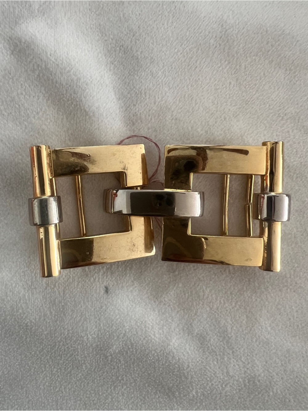 Vintage Gay Boyer Gold Silver Two Tone Interchangeable Belt Buckle